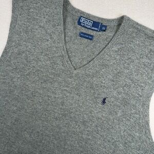 Polo Ralph Lauren Sweater Vest Men's XL Green VTG 90s 100% Lambswool Old Money